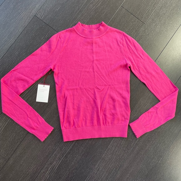 Sunday Best Sweaters - NWT Sunday Best Cashmere and Silk scalloped edge sweater